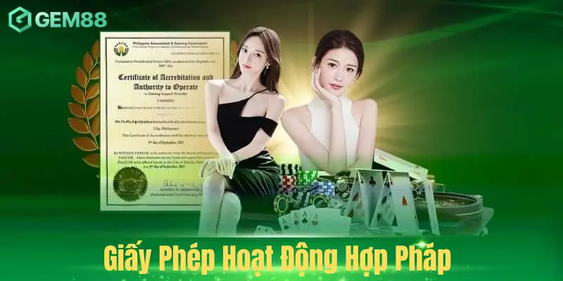 Trang chủ 11 Giấy phép hoạt động hợp pháp